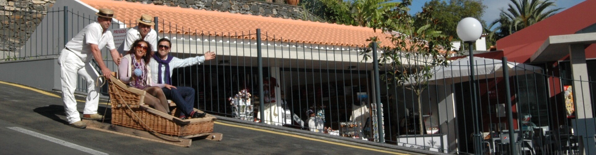 Madeira Toboggan Ride on Traditional Wicker Basket Sledges