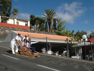 Madeira Toboggan Ride on Traditional Wicker Basket Sledges