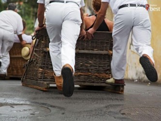 Madeira Toboggan Ride on Traditional Wicker Basket Sledges